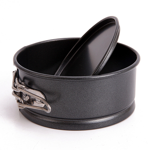 学厨 不粘4寸黑色活扣士兵方戚风蛋糕烘焙模具面包蛋糕烤箱专用