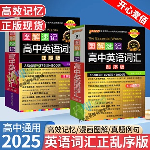 高中语文英语万能作文模板答题模板PASS绿卡高中英语语法单词图解速记 正序版 2025版 高中英语词汇3500词乱序版