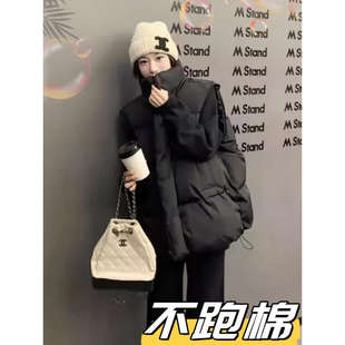 不跑棉多巴胺棉衣马甲外套冬季学生叠穿抗寒棉马甲女外穿无袖马夹