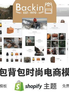 Shopify主题模板箱包背包时尚跨境电商独立站外贸网店