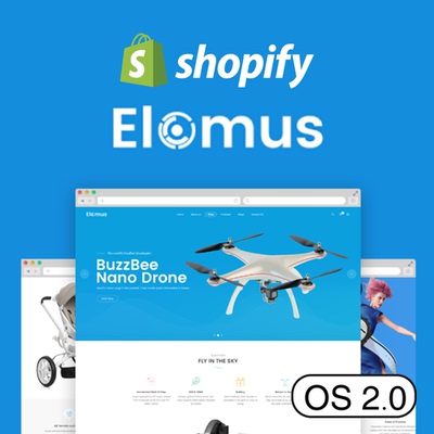 Shopify单品站模板主题爆款无人机智能表跨境独立站Elomus新版