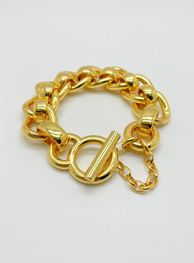 欧美个性手链女重工镀金夸张