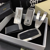 欧美轻奢六芒星橡胶磨砂钱夹男女钞票夹票据夹送朋友时尚 商务礼品