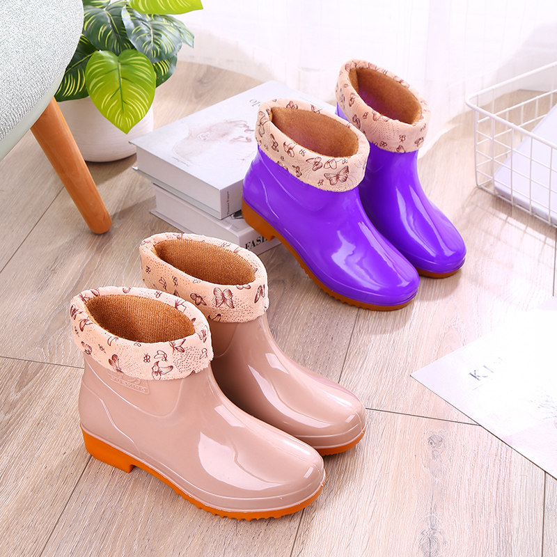 女士雨鞋时尚保暖成人水鞋防滑短筒耐磨水靴雨靴防水厨房套鞋胶鞋,居家日用,雨鞋/雨靴,淘宝优惠券,粉丝福利购,淘宝优惠卷