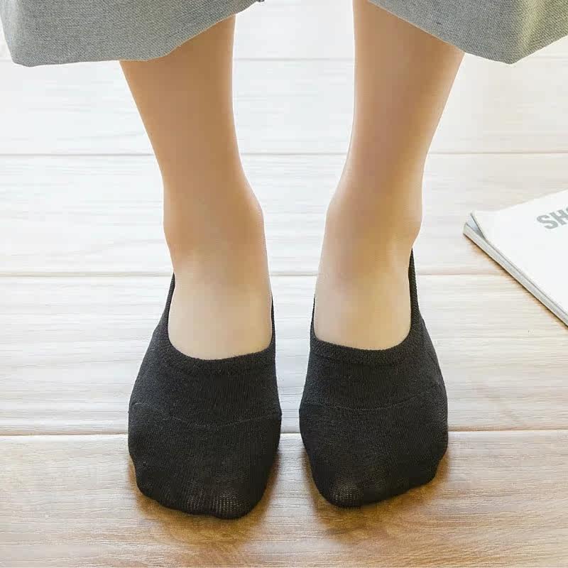 隐形袜女纯棉船袜女浅口夏季硅胶防滑袜子女士春夏季薄糖果色女袜