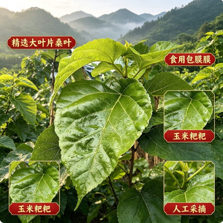 绵阳新鲜大叶桑叶现摘精选图片