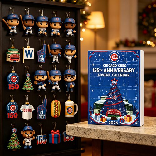 Chicago Cubs 芝加哥小熊棒球队降临日历盲盒圣诞树装饰平面挂件