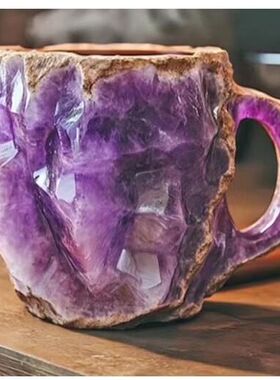 矿物质杯子装饰品摆件矿石杯子Mineral Crystal Coffee Mugs