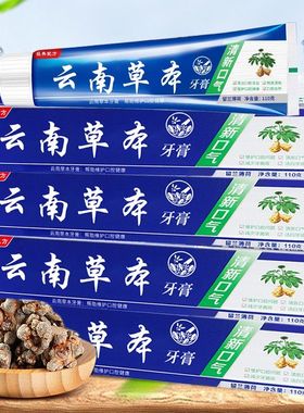 云南草本牙膏海洋薄荷香型清新口气祛异味亮白去渍