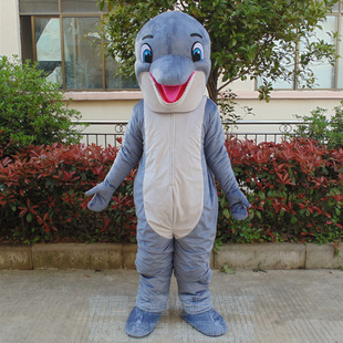 定制动漫海洋道具舞台表演毛绒公仔小海豚江豚卡通人偶衣服装巡演