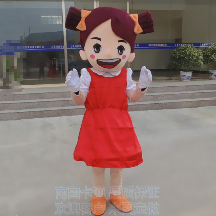 动漫活动表演道具长裙丸子头小姐姐卡通人偶衣服装巡演服布偶定制