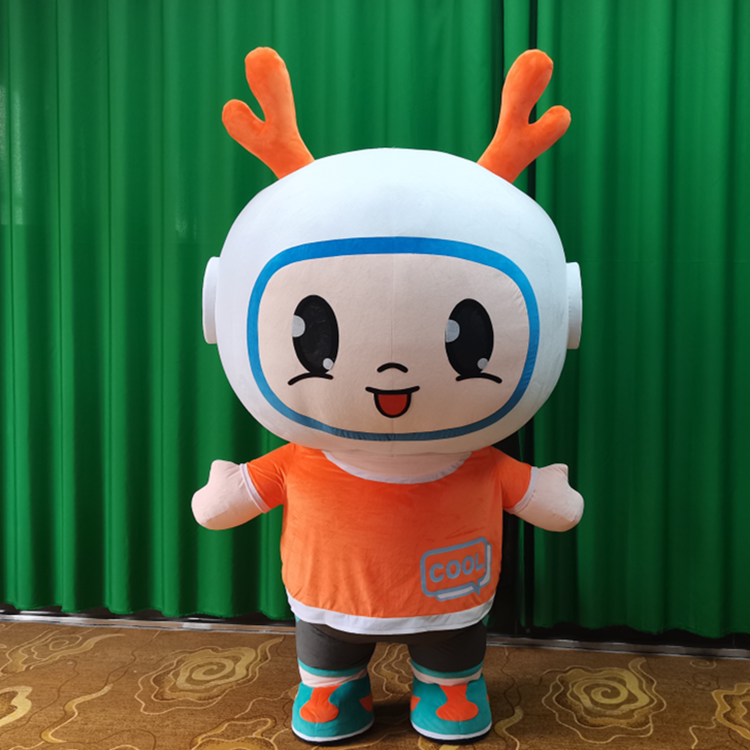 定制充气动画毛绒行走机器小黄龙人表演出巡演卡通人偶布偶装扮服