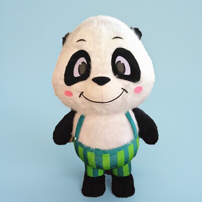 定制动漫充气人穿背带大熊猫行走巡演出装扮卡通人偶衣服装布偶