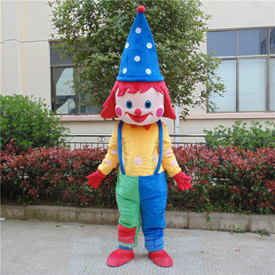 定做动漫动画高帽小丑舞台活动表演毛绒公仔道具卡通人偶衣服装巡