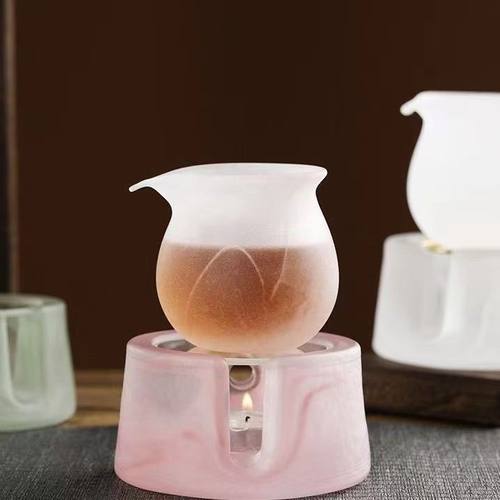 水晶琉璃温茶器蜡烛底座茶炉禅意家用日式加热小火炉耐高温暖茶道