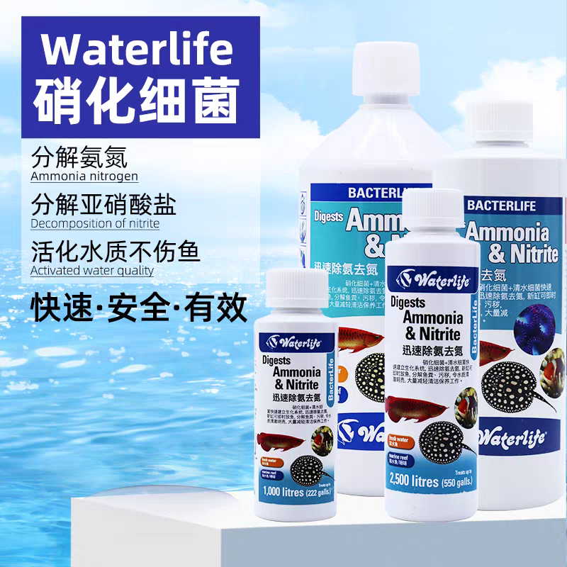 Waterlife硝化细菌降氨氮消化菌浓缩清水分解降亚硝酸NO2盐净水剂,宠物/宠物食品及用品,硝化细菌,淘宝优惠券,粉丝福利购,淘宝优惠卷