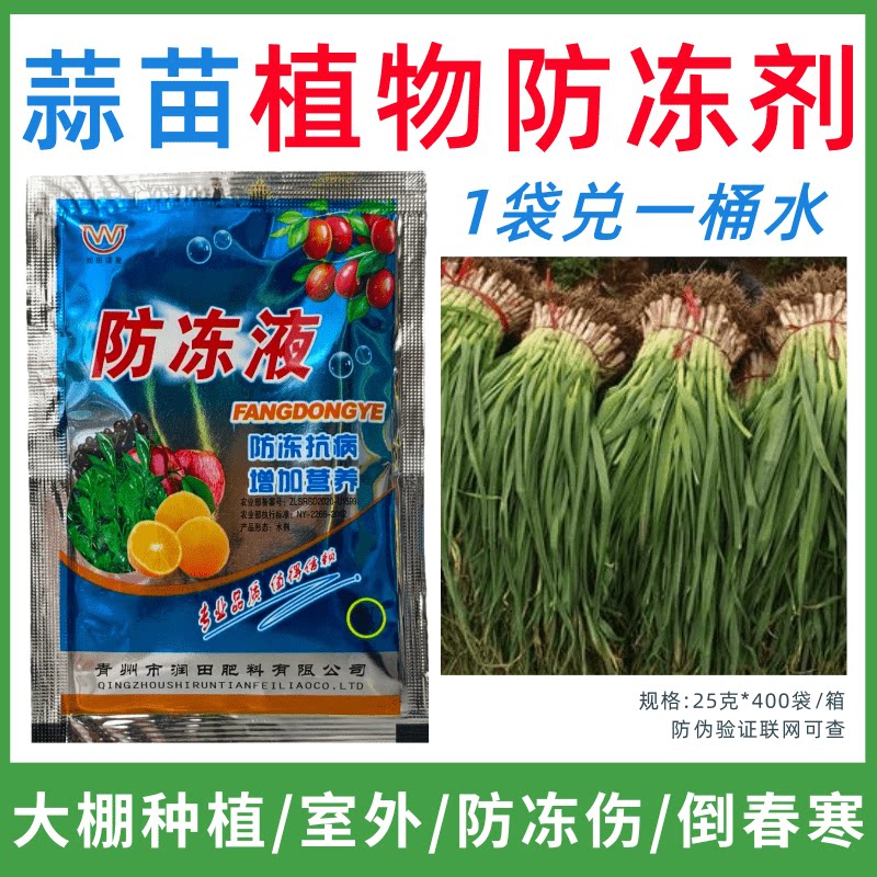 蒜苗专用防冻剂植物防冻剂防冻抗寒增产叶面肥蔬菜果树预防倒春寒