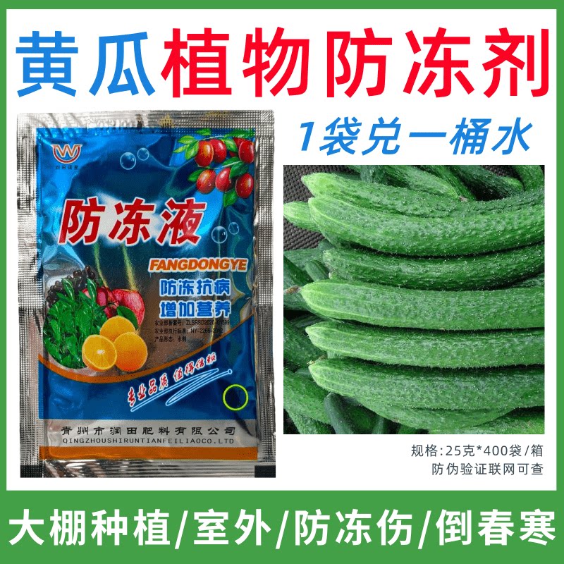 黄瓜专用防冻剂植物防冻液防冻抗寒增产叶面肥蔬菜果树预防倒春寒