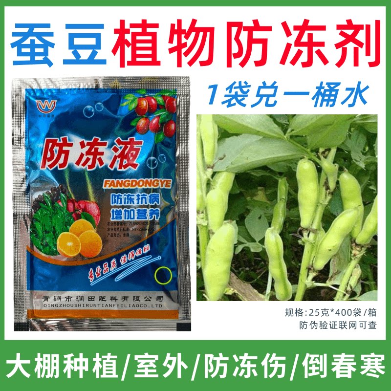 蚕豆专用防冻剂植物防冻液防冻抗寒增产叶面肥蔬菜果树预防倒春寒