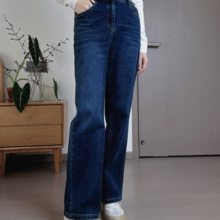 2025冬季 垂感百搭裤 高腰加绒直腿牛仔裤 显瘦窄版 子 女 熙熙精选