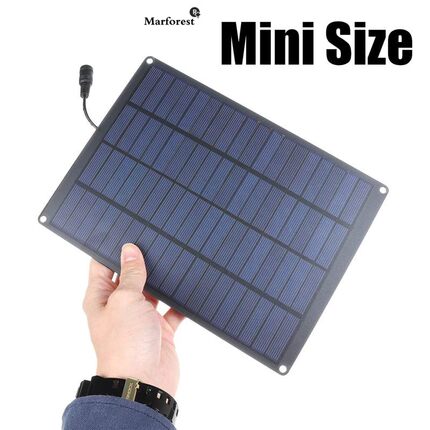 12V 20W高输出太阳能电池板带电夹充电器DC充电器控制器户外野营