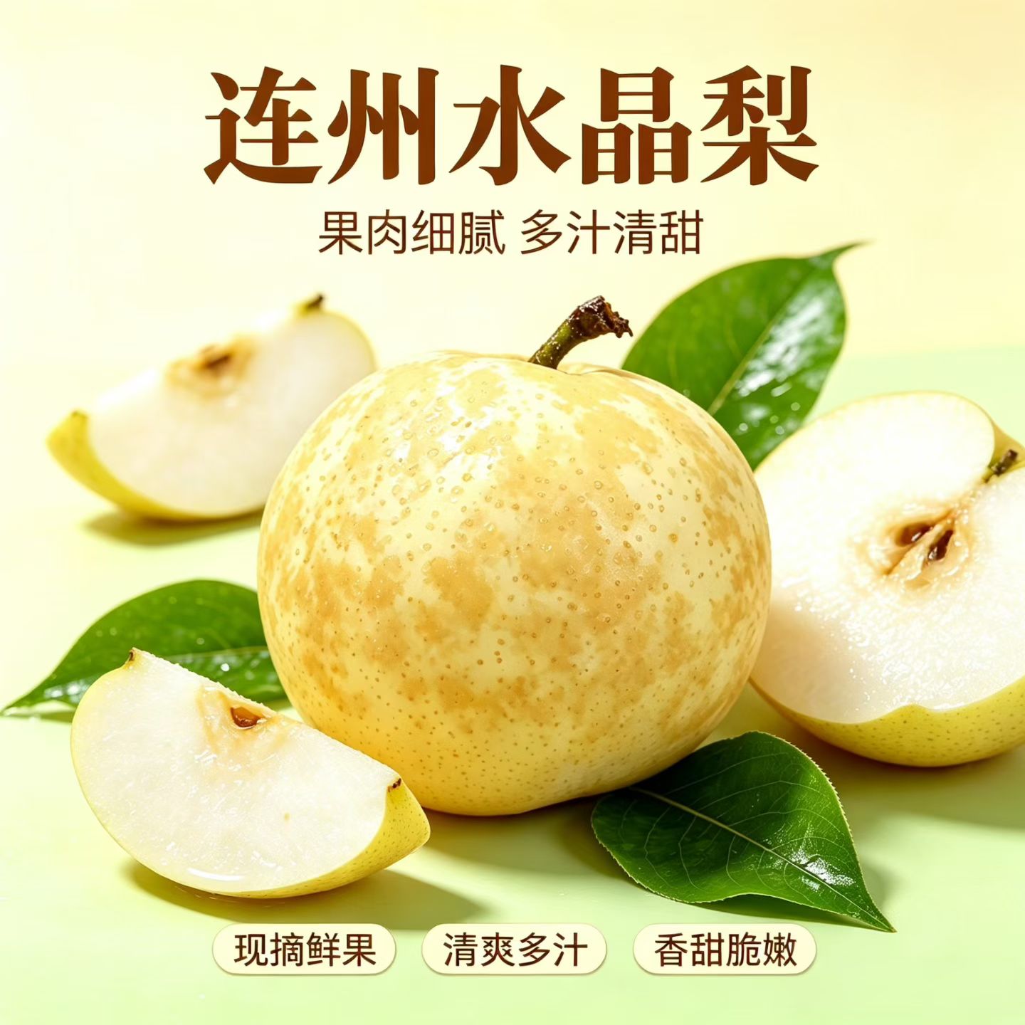 连州水晶梨翠冠梨黄花梨黄金梨秋月梨现摘应季水果整箱10斤