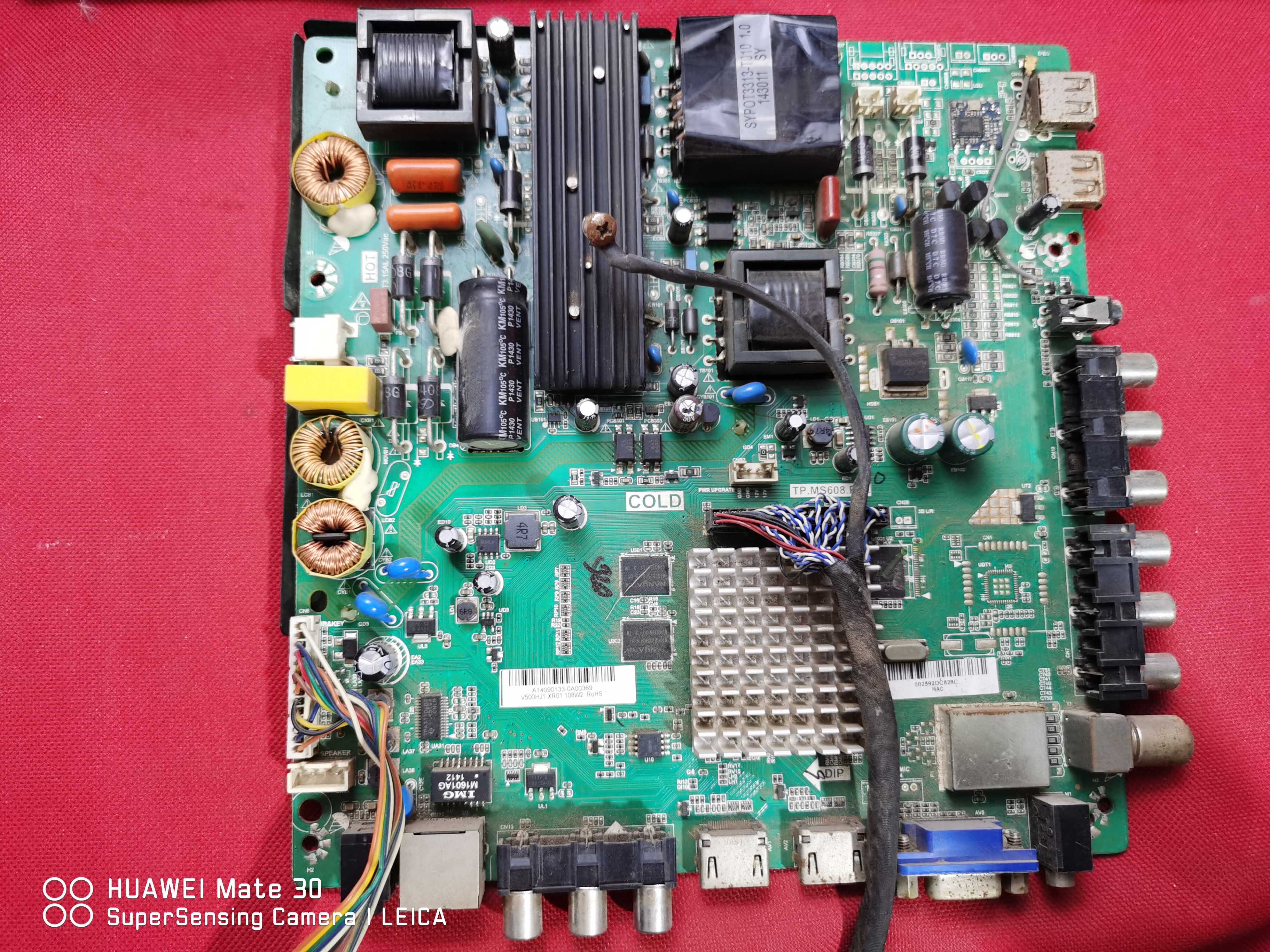 50组装机主板TP.MS608.P82 奇美屏V500HJ1-XR01