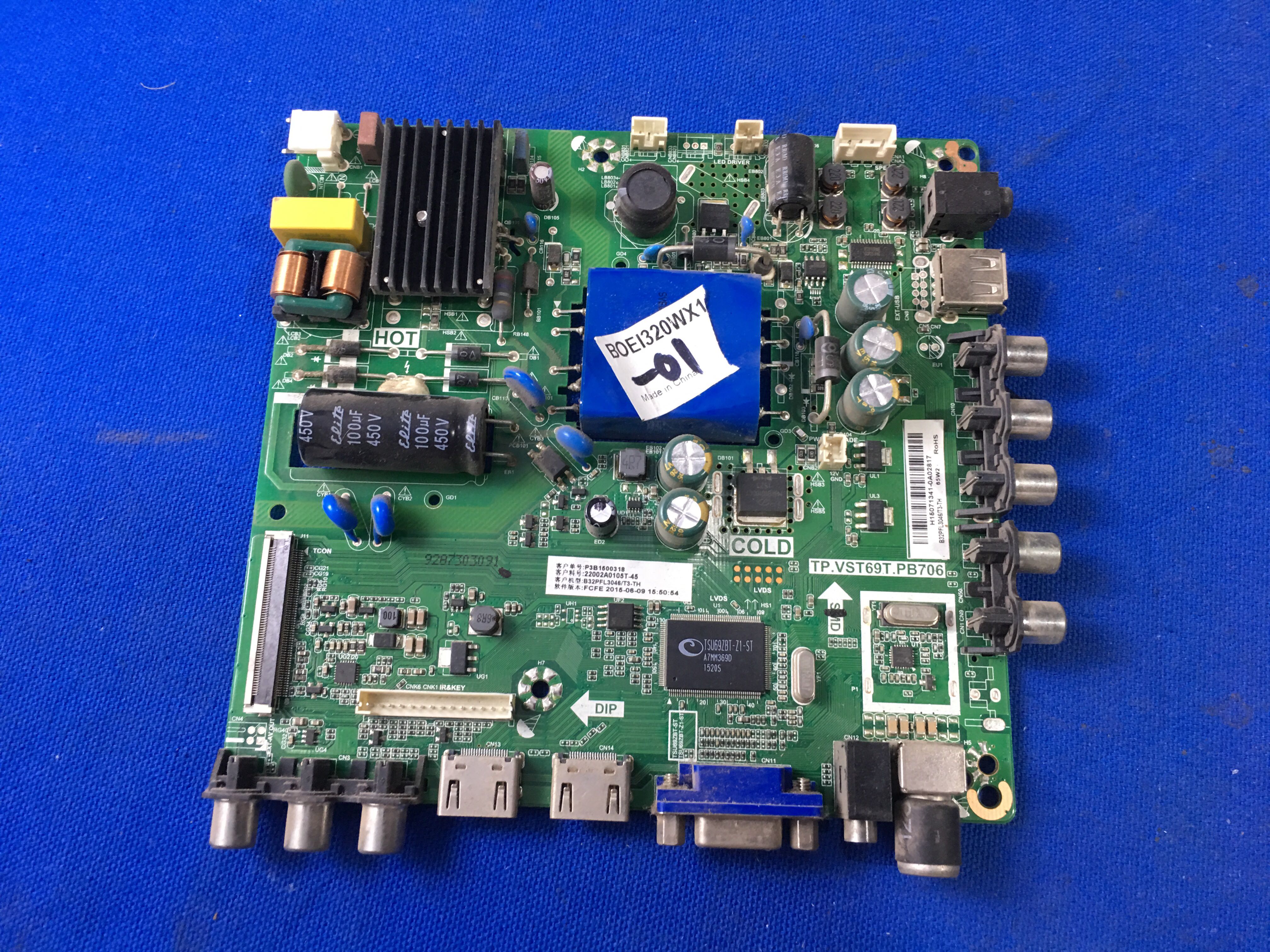飞利浦 32PFL3046/T3主板TP.VST69T.PB706 屏HV320WX2-506