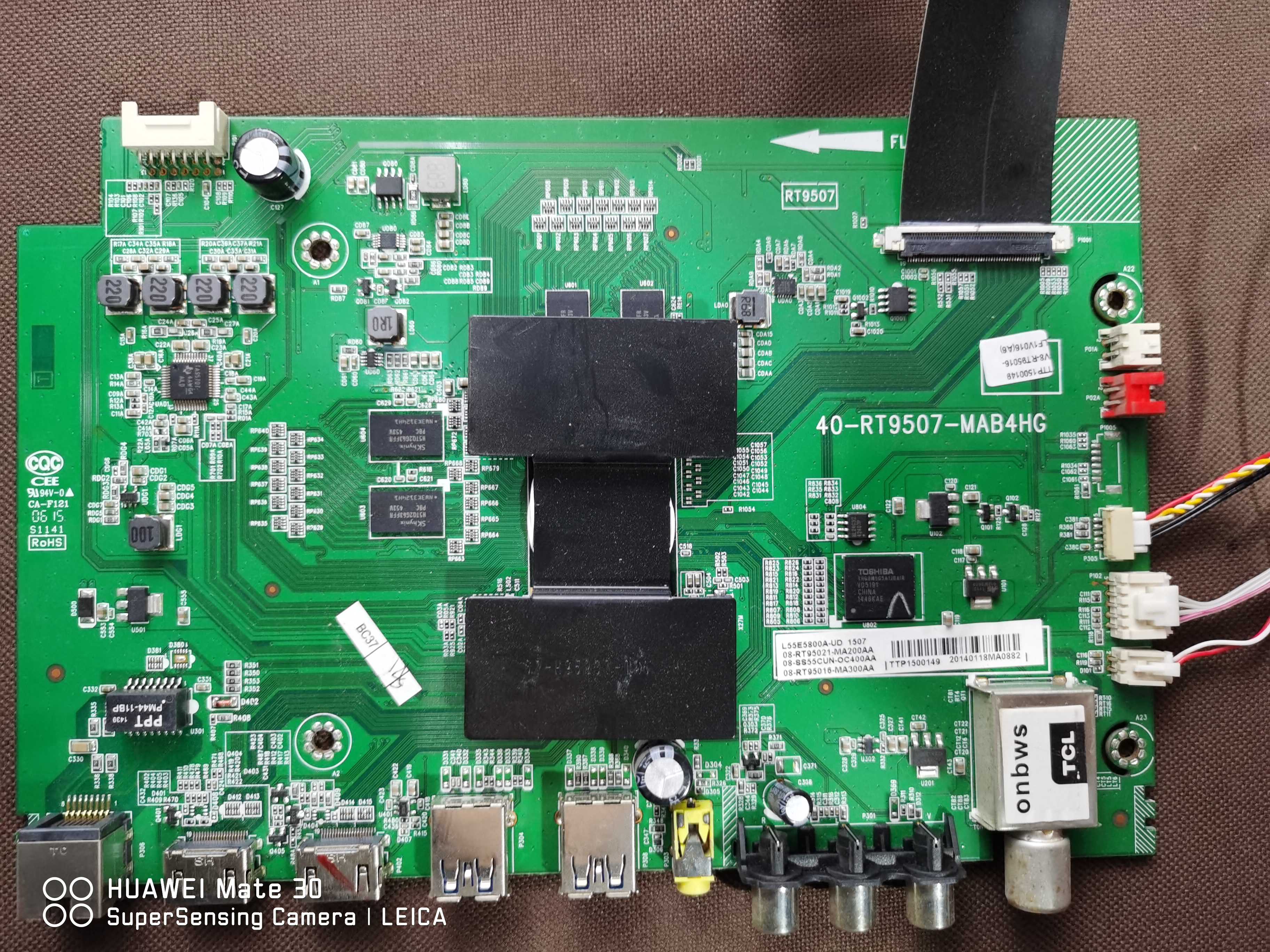 TCL原装L55E5800A-UD主板40-RT9507-MAB4HG屏LVU550NDEL SD9W00