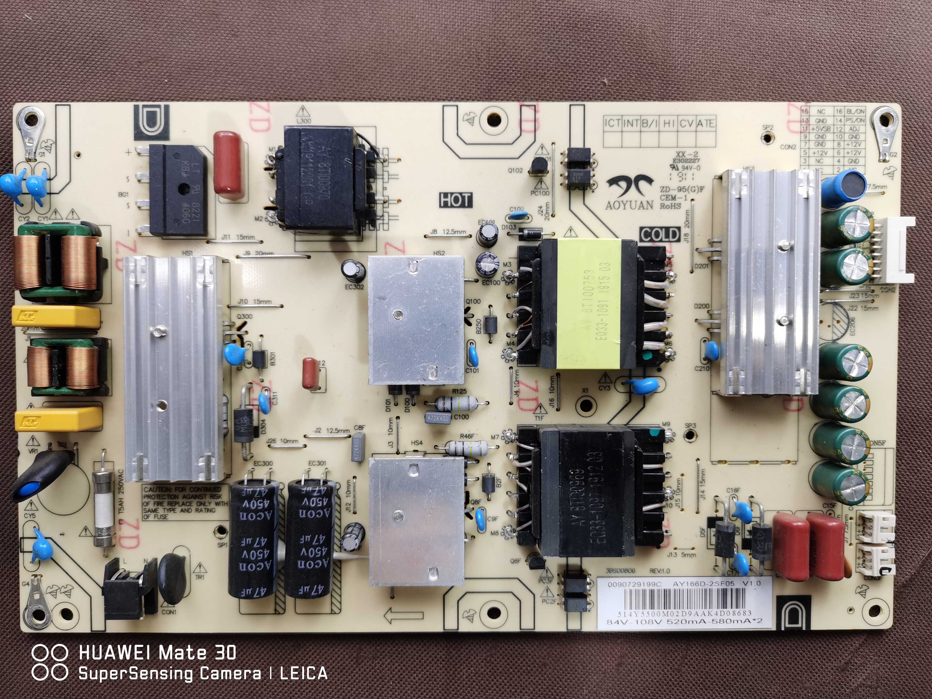 原装海尔 55V52 电源板 0090729199C AY166D-2SF05 背光2插现货