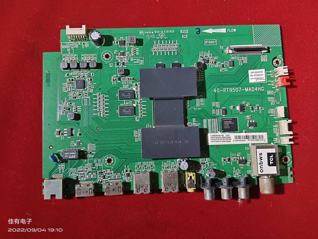 TCL L43E5800A-UD电视主板40-RT9507-MAD4HG屏LVU430NDEL AD9W01