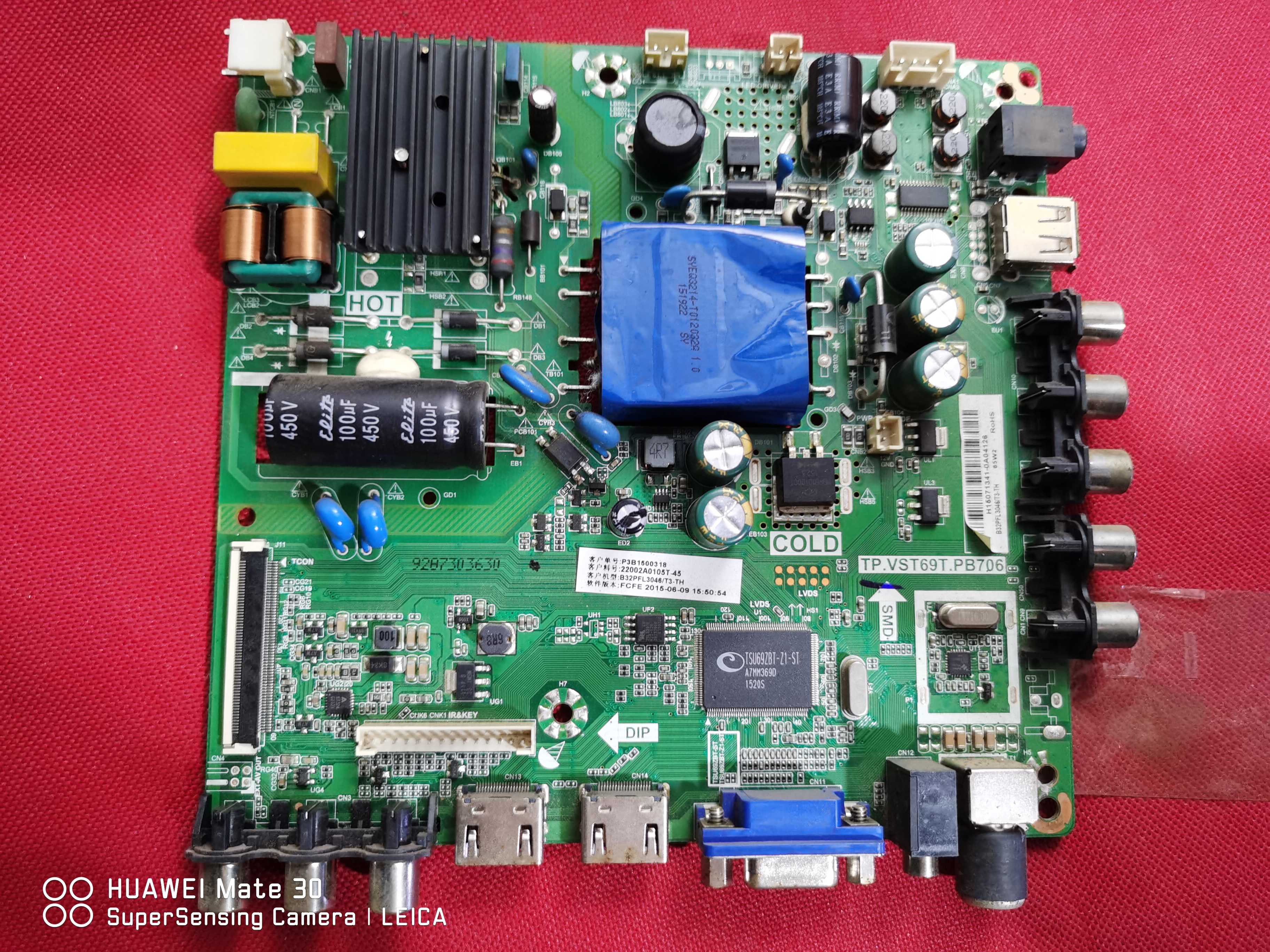 原装飞利浦32PFL3046/T3主板TP.VST69T.PB706屏BOE I320WX1-01