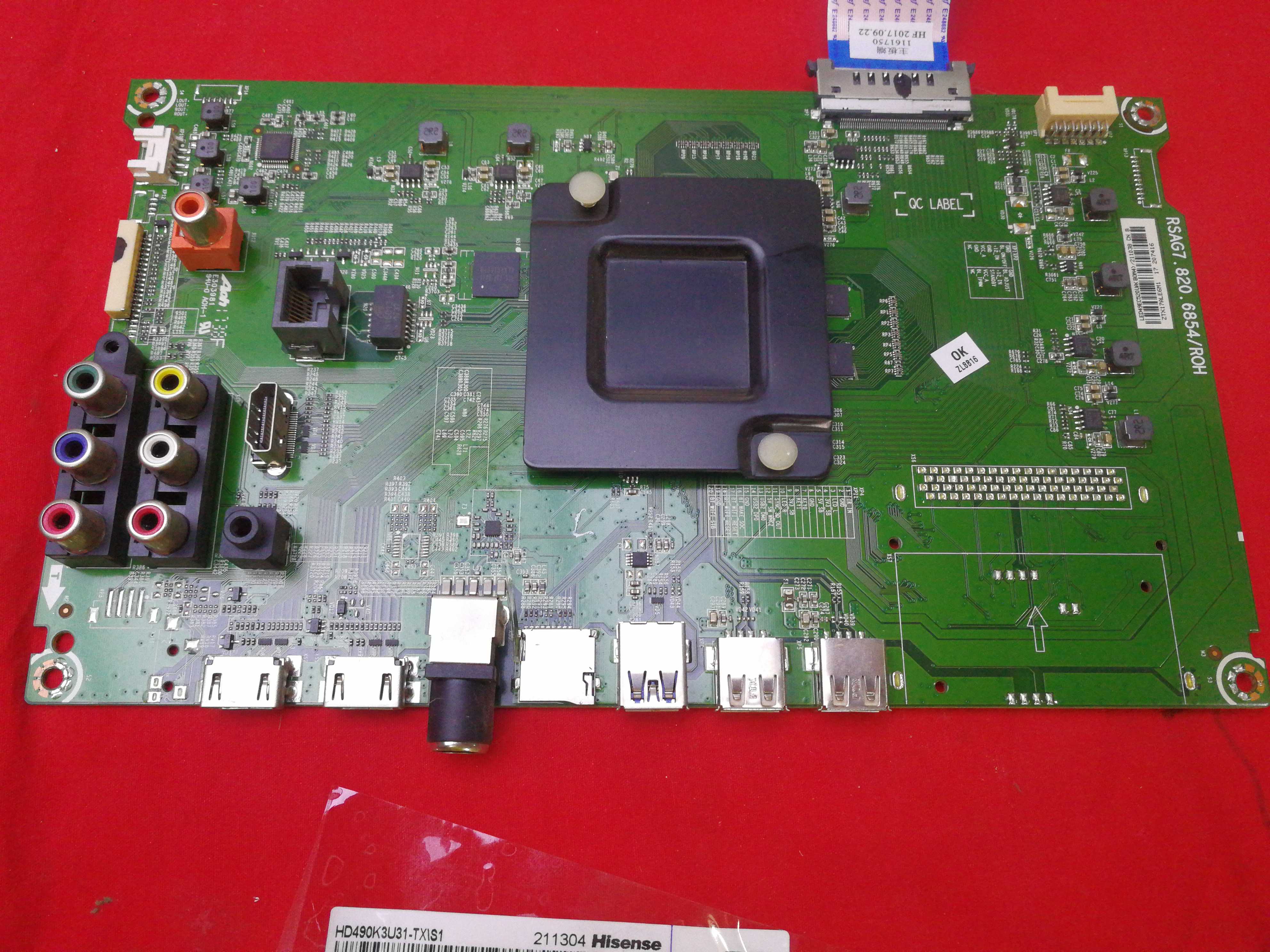 海信LED49EC520UA/K300U主板RSAG7.820.6854(BOM4屏HD490K3U31-TX