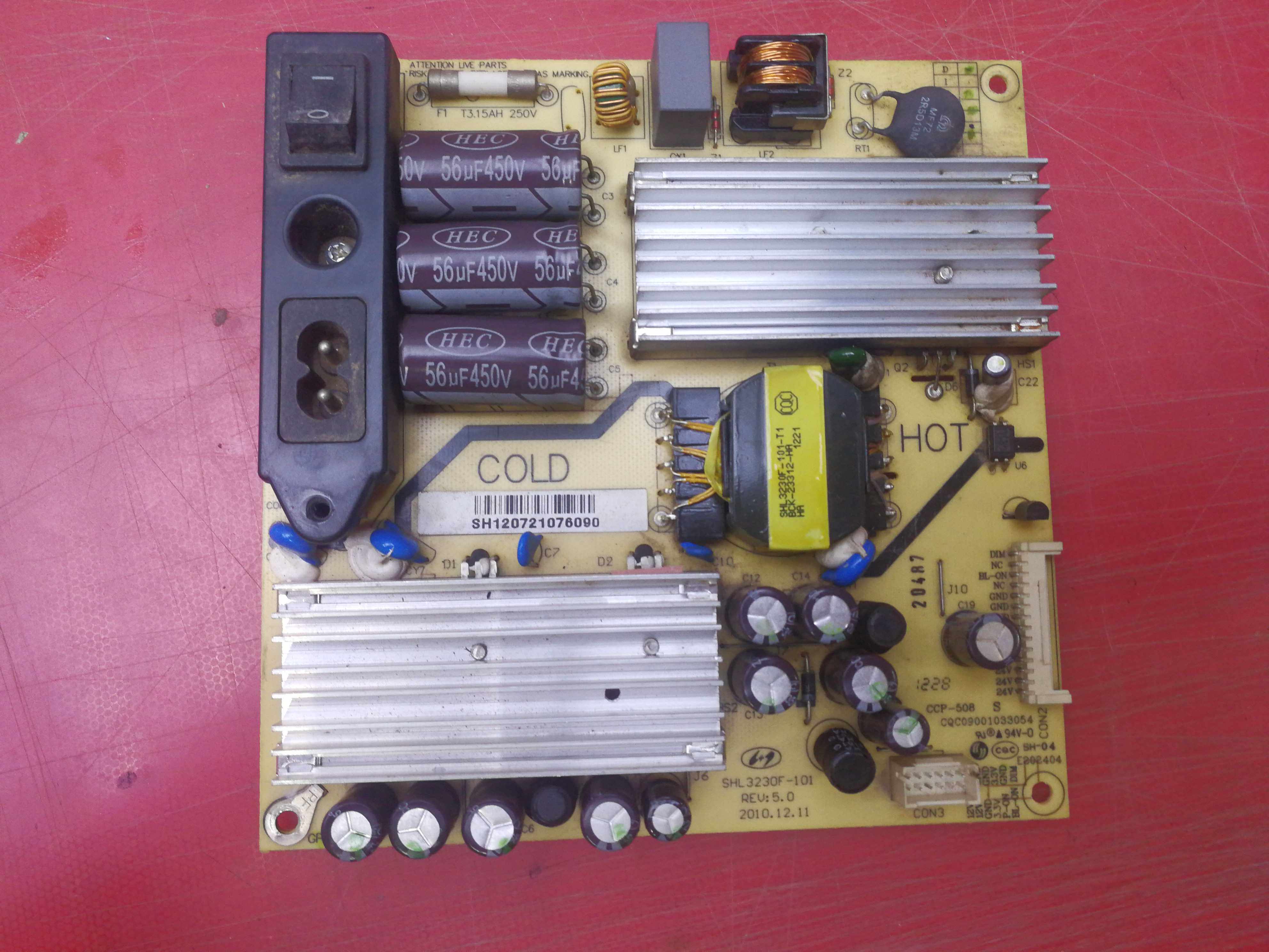 原装乐华LED32C600J电源板SHL3230F-101 REV:5.0 CQC09001033054