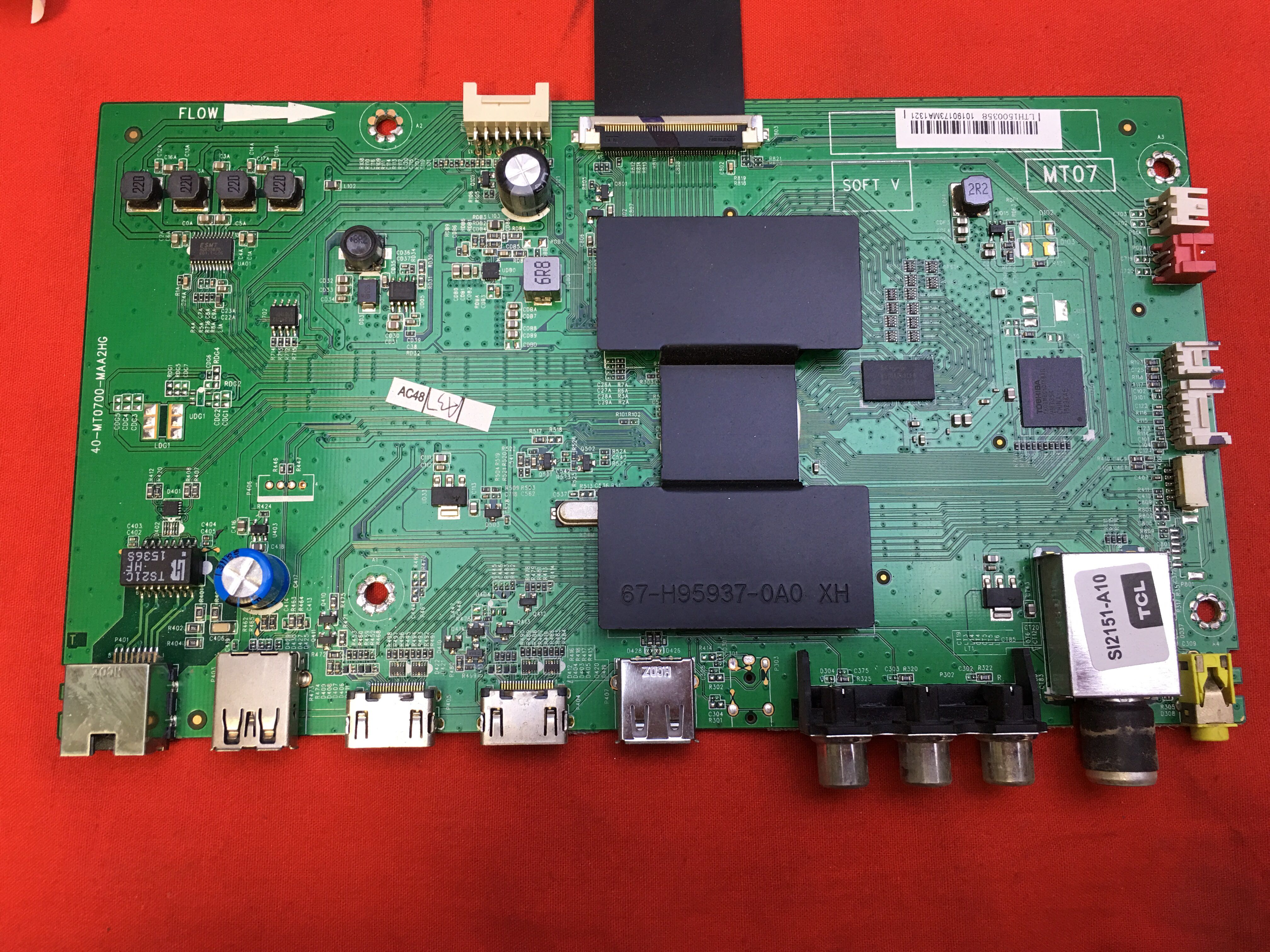 TCL L50F3800A 主板40-MT0700-MAA2HG配LVF500AU0T E3 V2/4
