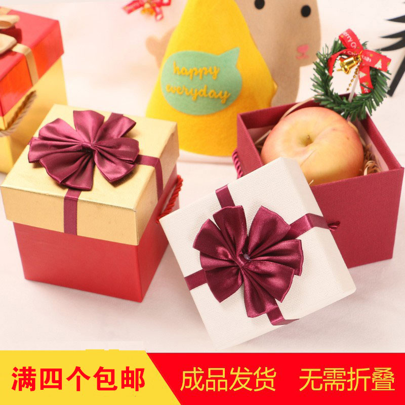 圣诞节平安夜儿童正方形苹果盒