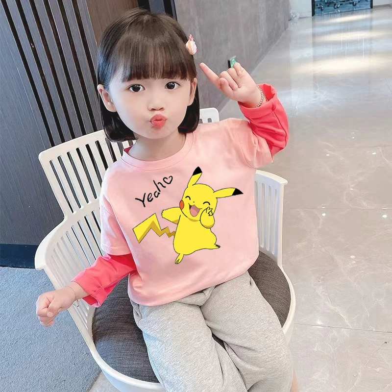 女童洋气长袖t恤2025春秋新T恤