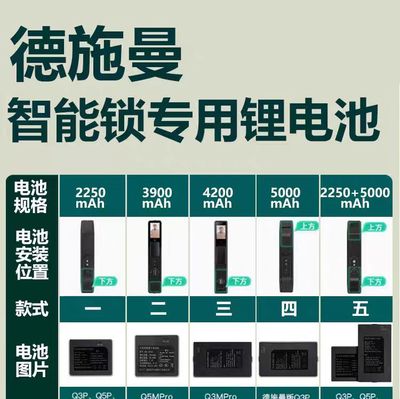 智能锁电池德施曼智能锁电池