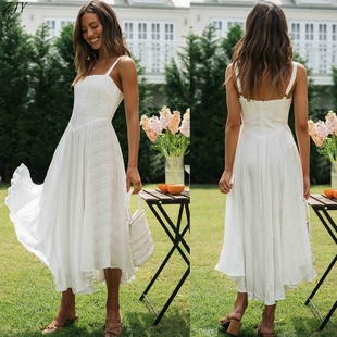 女装新款无袖吊带连衣裙Women's new sleeveless suspender dress