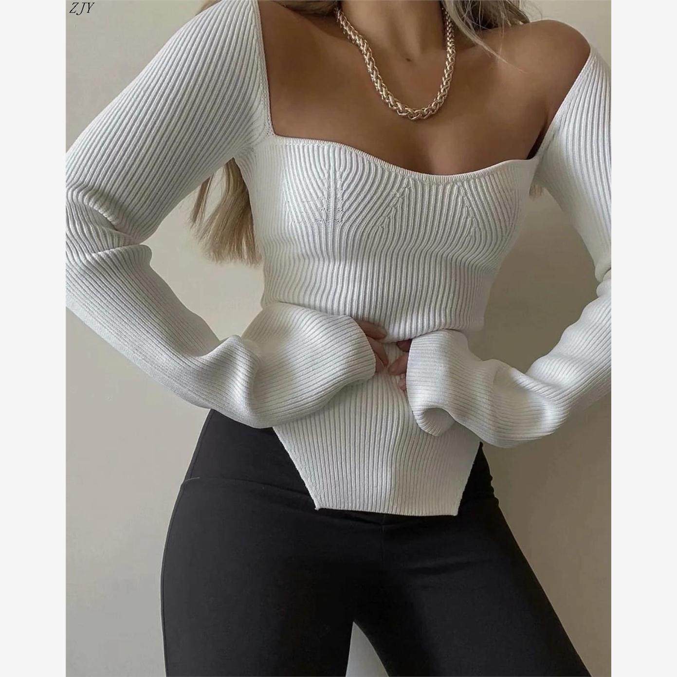 Women's new retro long-sleeved sweater女新款复古长袖针织衫
