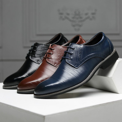 Leather Shoes Flat Formal Men Mens Black Big Size Footwear