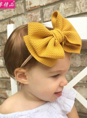 kids Headband Baby bow Hairband girl Headdress Hair hoop发带