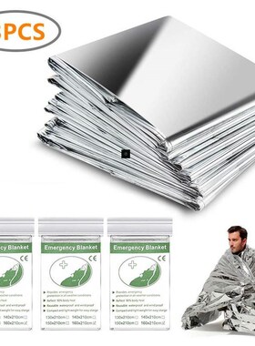 3 Pack Emergency Blanket Thermal Mylar Space Blanket Silver