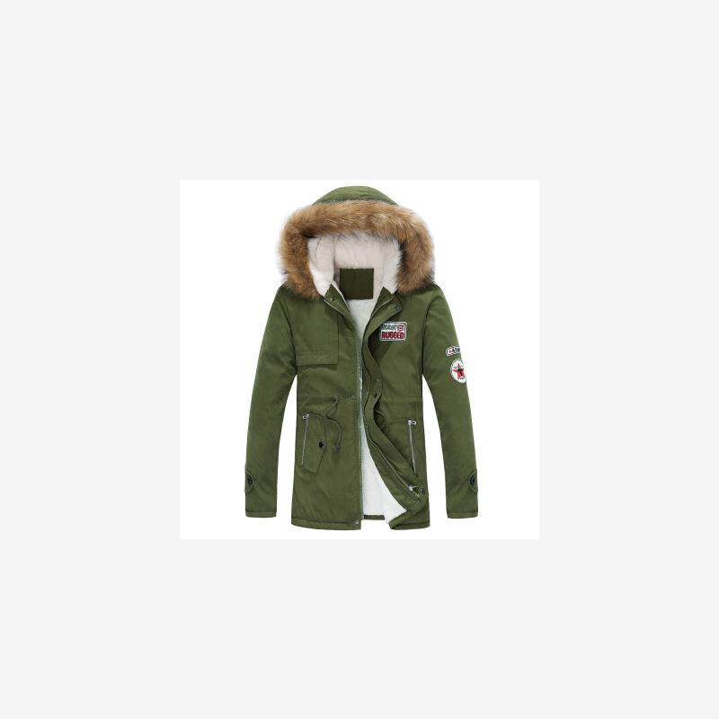 Men winter coat lamb wool liner thick padded jacket 男款棉衣