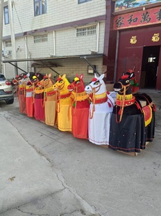 毛驴旱船跑驴竹马红马白马 白龙马大马秧歌道具舞龙舞狮民间直销