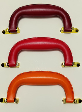 酒盒把手定制PU皮包裹内胆铁皮锌合金底座交房箱中式仿古皮箱拉手