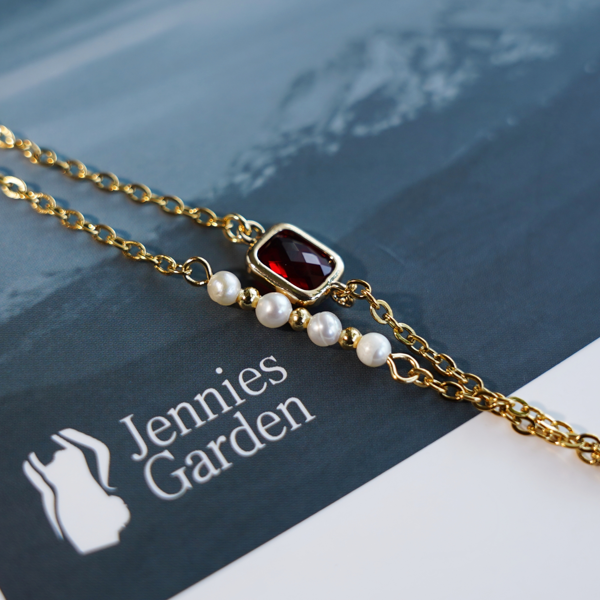 方砖珍珠眼镜链淡水珍珠口罩链挂绳两用挂链眼镜挂绳眼镜挂绳防掉