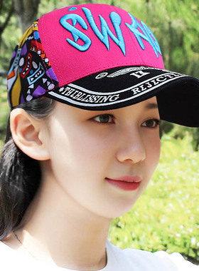帽子女洋气鸭舌帽春夏季防晒遮阳帽户外可调节棒球帽新款太阳帽男