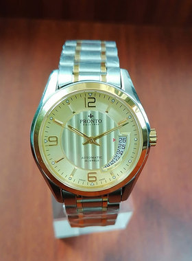 PRONTO百浪多手表男机械表瑞士高端手表男士时尚腕表全钢双按扣