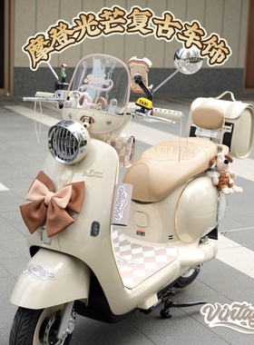 适用雅迪摩登光芒佛手金装饰复古电动车后备箱脚垫手机支架坐垫套